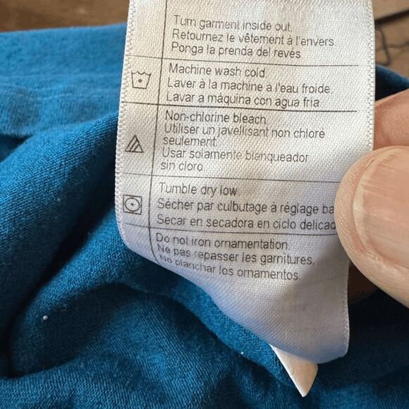 Carhartt Men's Original Fit Long Sleeve Graphic Logo T-Shirt Blue Size Medium - Picture 5 of 8